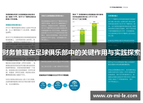 财务管理在足球俱乐部中的关键作用与实践探索