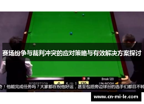 赛场纷争与裁判冲突的应对策略与有效解决方案探讨
